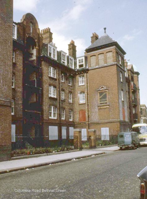 Columbia Road, Bethnal Green, ( now redeveloped ) Sivill H… | Flickr Columbia Restaurant, Historical London, Columbia Road Flower Market, Waterloo Road, East End London, Columbia City, Columbia Road, British Architecture, Hood River