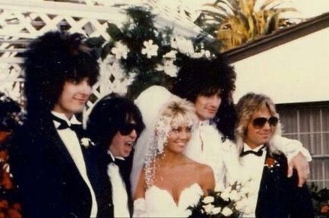 #nikkisixx i do not take credit #nikkisixxyoung #80s #90s #motleycrue #tommylee #nikkisixx #mickmars #vinceneil Heather Locklear Wedding, Tommy Lee Wedding, 80s Wedding, Shout At The Devil, Mick Mars, Vince Neil, 80s Hair Bands, Heather Locklear, Motley Crüe