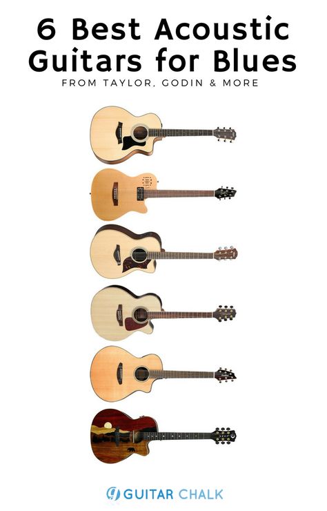 A roundup of the six best acoustic guitars for blues players and styles, https://www.guitarchalk.com/best-acoustic-guitars/blues/ #guitar #acousticguitars Chords Progressions, Blues Guitar Chords, Taylor Guitars Acoustic, Guitar Books, Guitar Lessons Songs, Music Rooms, Taylor Guitars, Guitar Kids, Guitar Acoustic