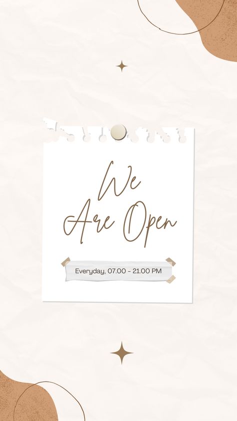 Beige Aesthetic We Are Open Instagram Story Canva Template #goodwarestd #canva #luoffa #template We Are Open For Business Posts Aesthetic, Instagram Story Ideas Aesthetic Business, We Are Open Instagram Story, New Store Opening Instagram Post, We Are Open For Business Posts, We're Open Instagram Post, Salon Instagram Story Ideas, We Are Open Instagram Post, Boutique Instagram Posts Ideas