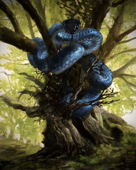 ArtStation - Snake God, Davey Baker Snake God, Snake Monster, Giant Snake, Saving Techniques, Snake Art, Extinct Animals, Mythical Creatures Art, Time Saving, Fantastic Art