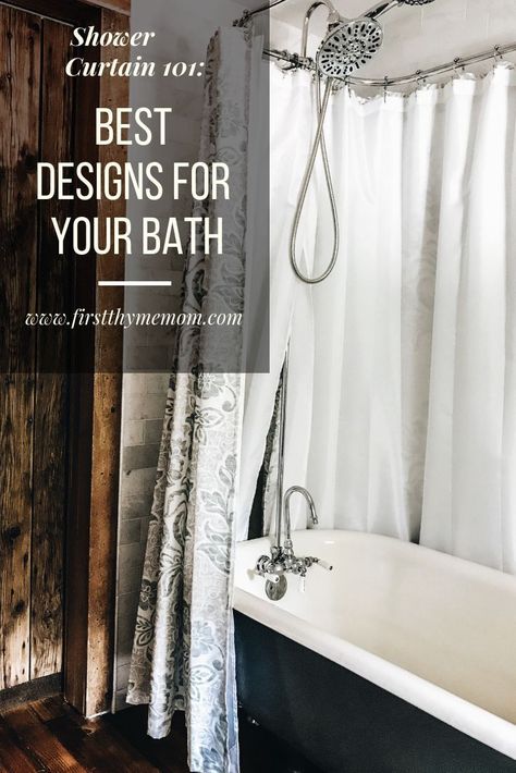 Colorful Shower Curtains With Print For Your Freestanding Bath Tub. Best Shower Curtains For Your Bathroom. Stylish shower curtains. Colorful shower curtains. Rustic farmhouse bath tub. #shower #curtain #bath #tub Sink Stand, Curtains Colorful, Rustic Shower Curtains, Lake House Bathroom, Standing Tub, Stylish Shower Curtain, Curtains Decor, Colorful Shower Curtain, Rustic Shower