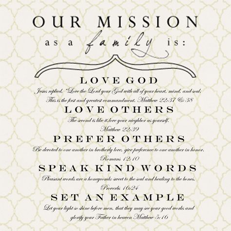 I will do a family mission statement this year.  Love this idea Family Creed, Family Mission Statement, Vision Statement Examples, Mission Statement Examples, Family Mission Statements, Mission Statements, Family Mission, Family Motto, Christian Missions