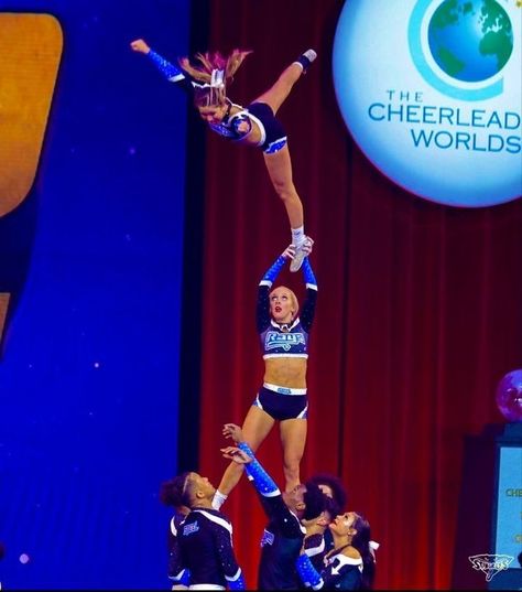 Stingrays Allstars, Stingray Allstars, Cheer Aesthetic, Cheer Flyer, Cheer Competition, Cheer Poses, All Star Cheer, Competitive Cheer, Cheer Girl