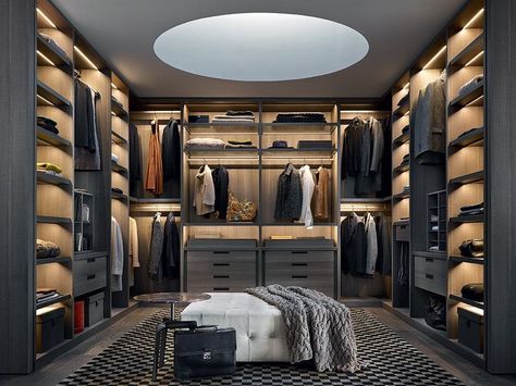 Armario modular de madera SENZAFINE by Poliform Men Dressing, Walking Closet, Dream Closet Design, Walk In Closet Design, Dressing Ideas, Luxury Closets Design, Modern Closet, Wardrobe Room, Men Closet