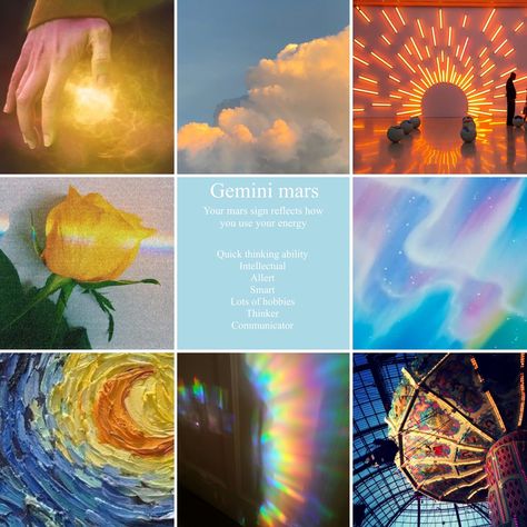 Blue yellow power aesthetic gemini mars sign astrology Gemini Mars Aesthetic, Aesthetic Wallpaper Zodiac, Mars Gemini, Astrology Aesthetic Wallpaper, Zodiac Placement, Gemini Mars, Mars In Gemini, Aesthetic Gemini, Wallpaper Zodiac