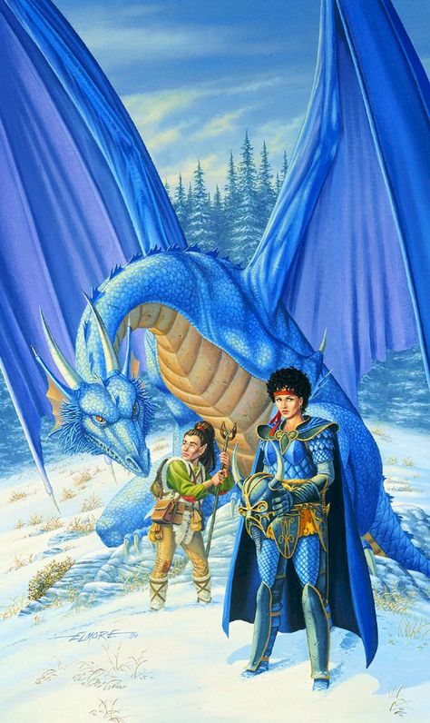 Dragonlance, Chronicles, Dragons of Winter Night by Larry Elmore. Dragonlance Chronicles, Larry Elmore, Fantasy Wizard, Dungeons And Dragons Art, Forgotten Realms, Alien Concept Art, Fantasy Pictures, Dragon Pictures, Fantasy Images