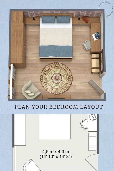 Plan and visualize your bedroom ideas, online. Create your bedroom floor plan, add furniture, paint walls and so much more. Then visualize in 2D and impressive 3D. Check out these favorite bedroom ideas - all created in the RoomSketcher App. Bedroom Floor Plan, Paint Walls, Design Your Bedroom, Bedroom Floor Plans, Bedroom Floor, Furniture Paint, Design App, Outdoor Living Areas, Design Software