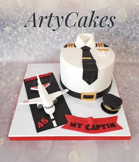 Pilot cake - cake by Arty cakes Pilot Cake Design, Pilot Cake Ideas, Airplane Cake Ideas, Aviation Graduation, Aviation Wedding Cake, Graduation Cake Ideas, Airplane Birthday Cakes, Pilots Birthday, Aviation Wedding