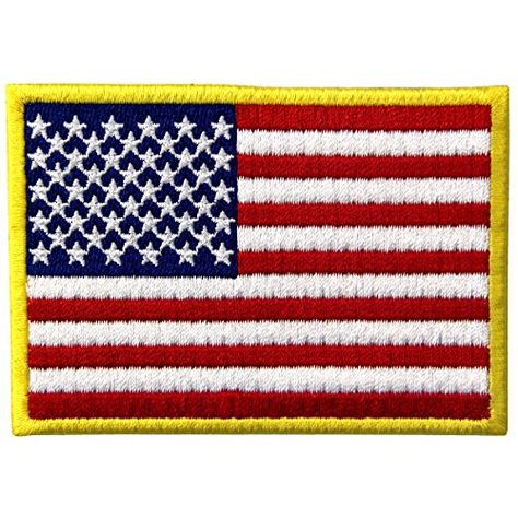 EmbTao American Flag Embroidered Patch Gold Border USA United States of America Military Uniform Iron On Sew On Emblem Dieselpunk Fashion, Patches For Jackets, Tactical Hat, American Flag Art, American Flag Patch, Balance Art, Embroidery Alphabet, Velcro Patches, Flag Art