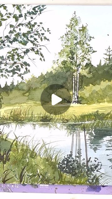 Artist/designer/ Illustrator on Instagram: "Super long yet satisfying tutorial is up on my Patreon today. This is one of the weekly exclusive tutorials you get on the midtier and upper tail levels with reference photo and a traceable to go along with it step-by-step about an hour long the outcome is totally worth it though to create this really pretty pond reflection, painting.. You  can join & cancel Patreon anytime I have hundreds of videos you can access. Patio members also get the exclusive access to a Patreon Facebook page and first dibs on workshops and retreats so go check it out. Link is in my profile.Happy Painting!  . . . . . , . . #watercolor #watercolorlandscape #watercolorartist #reel #artoftheday #watercolorsketch" Watercolor Pond Painting, Watercolor Landscape Videos, Watercolor Tutorials Videos, Watercolor Landscape Paintings Tutorials, Watercolor Videos Tutorial, Watercolor Landscape Easy, Watercolor Tutorial Step By Step, Water Reflection Photography, Pond Watercolor