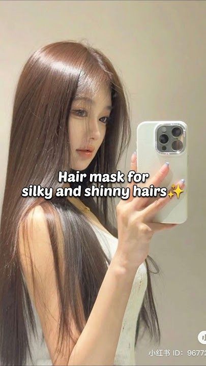 How To Make Your Own Hair Mask, How To Use Hair Mask, Silky Hair How To Get, Hair Mask For Silky Hair, How To Get Silky Hair, Korean Hair Care Routine, Hair Mask Homemade, Silky Hair Tips, Hair Masks Diy