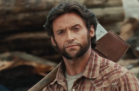 he makes a really sexy lumberjack Wolverine Hair, Mutton Chops Beard, Hugh Jackman Logan, Logan Howlett, Wolverine Logan, Mutton Chops, Bald With Beard, The Wolverine, Best Beard Styles