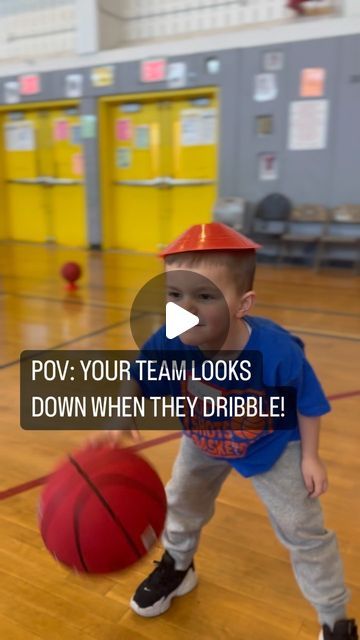 Hot Shots Basketball on Instagram: "MUST TRY THIS DRILL 🚨  *SAVE* THIS POST FOR LATER!  So many kids dribble with their head down too often! This simple and fun drill will help solve this issue once and for all (and it’s a ton of fun).  🔥Players must balance the cone on their head while dribbling.  🏀 If player looks down while dribbling the cone will slide off their head.  🔥This will help players get in the habit of looking straight ahead and not down, allowing them to see the court 🤩  Coaching Tip: This drill should start as stationary and then progress to the mobile version as shown in the video.  Featured here is one of our favorite little ballers, Mikey. He is 5 years old!  Future is bright ☀️  LOVE THIS DRILL? Comment below 👇   #basketballdrills #basketballskills #youthbasketbal Basketball Drills For Kindergarteners, Fun Basketball Drills For Kids, Kids Basketball Drills, Dribbling Drills Basketball, Basketball Drills For Beginners, Fun Basketball Drills, Basketball Drills For Kids, Basketball Practice Plans, Coaching Basketball