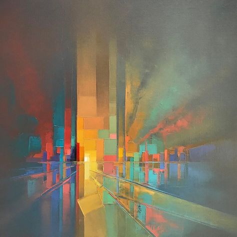 Jason Anderson, Dan Flavin, Abstract Painting Diy, Abstract Art Diy, Abstract City, Abstract Geometric Art, Abstract Art Inspiration, Cityscape Art, Biblical Art