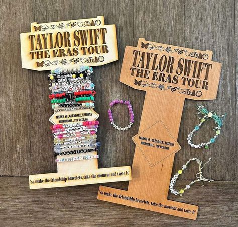 Taylor Swift’s Eras Tour: So make the friendship bracelets and display them nicely too | The Straits Times Friendship Bracelet Holder, Tswift Bracelets, Bracelet Business, Swift Bracelets, Swift Outfits, Bracelet Holder, Bracelet Stand, Bracelet Holders, Adorable Homes Game