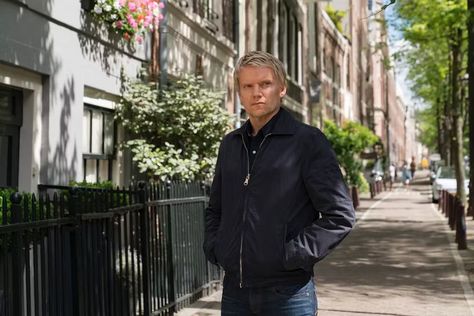 Who Is Marc Warren? The 'Van Der Valk' Star Is Best Known For BBC's 'Hustle' Marc Warren, Oblivion Movie, Purple Leather Jacket, Mens Leather Jackets, Youth Theatre, Almost 30, Best Actors, Psychological Thrillers, British Actors