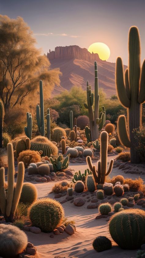 Arizona Desert Aesthetic, Western Art Projects, Desert Aesthetic Decor, Dessert Landscape, Desert Plants Landscaping, Mexico Cactus, Mexico Desert, Mountains Desert, Desert Pictures