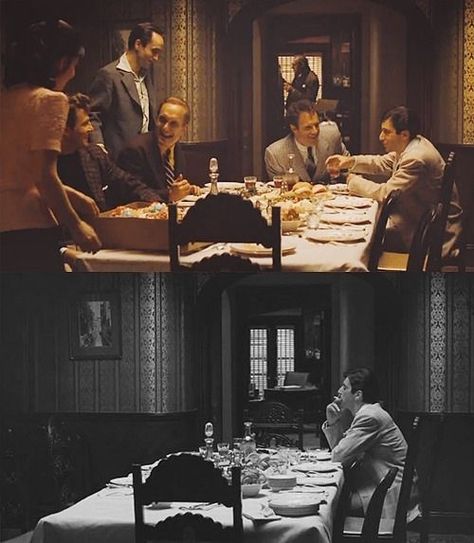 The Godfather, 1972. Another sad part from all three movies, it's a good one though. Michael Corleone winds up all alone. Godfather Part 2, Godfather 1, The Godfather 1972, Corleone Family, Godfather Quotes, Don Corleone, Godfather Movie, The Godfather Part Ii, Gangster Movies