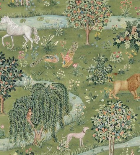 Willow Wallpaper, Lake House Bathroom, Elephant Wallpaper, Unicorn Bedroom, Painted Wallpaper, Baby Park, Valley Village, Goose Creek, Ocean Blvd