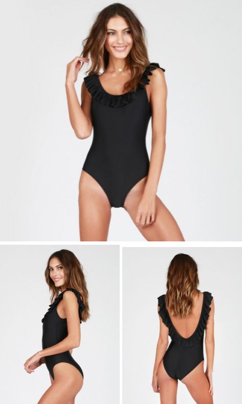 Love this cute suit! | women's ruffle one piece swimsuit | Target | black | ruffles | women's swimsuits | bathing suits | spring break | vacation | #ad | #target | #black | #ruffle | #swimwear | #bathingsuit | #onepiece | #summer | #springbreak | #beach Target Swimsuits, Spring Break Vacations, Summer Bathing Suits, Black Ruffle, Women Swimsuits, One Piece Swimsuit, Bathing Suits, Style Me Pretty, Style Me