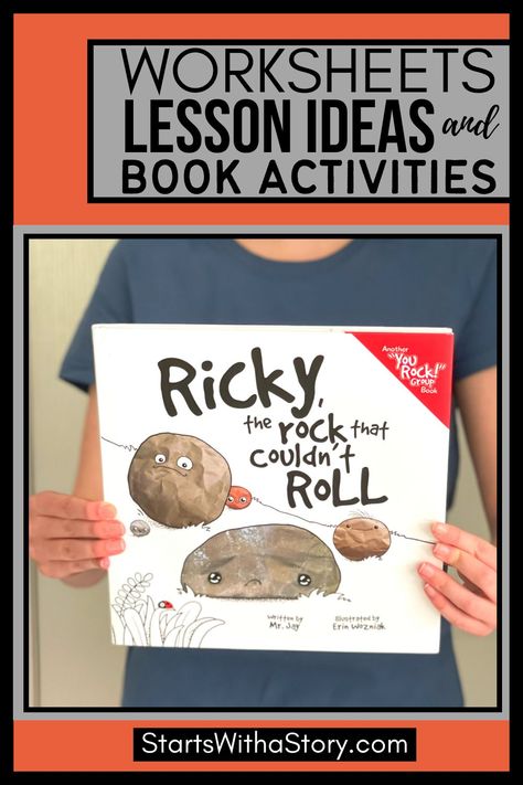 Jay Miletsky’s Ricky, The Rock That Couldn’t Roll is a great mentor text for teaching predicting, self-esteem, cause and effect, friendship and plot to elementary students in 1st, 2nd and 3rd grade. This Clutter-Free Classroom post shares reading lesson ideas, read aloud teaching tips and resource recommendations that are packed with printable worksheets and activities. Simply pair this picture book with the book companion and an anchor chart to deliver fun and engaging lessons! Learn more here! Genre Activities, Interactive Read Aloud Lessons, Social Emotional Learning Lessons, Clutter Free Classroom, Read Aloud Activities, Writing Lesson Plans, Interactive Read Aloud, Guided Reading Levels, Reading Comprehension Questions