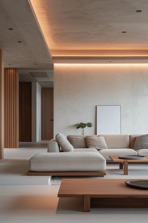 Sleek Minimalist Living Room Design Ideas for a Modern Home Minimalist Open Space Living Room, Lounge Area In Living Room, Modern Condo Design, Living Room Big Windows, Warm Minimalist Living Room, Minimalist Condo, Minimal Boho Living Room, Minimalist Contemporary Home, Neutral Modern Living Room