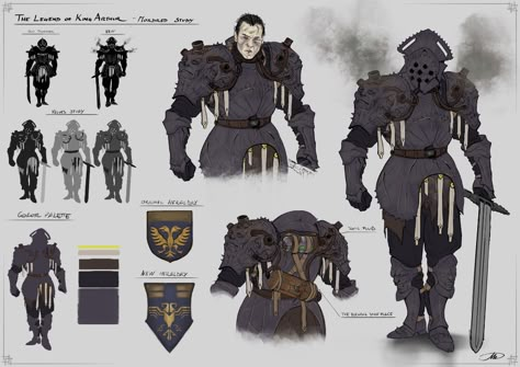 ArtStation - THE LEGEND OF KING ARTHUR - Artstation Challenge, Marco Dotti King Arthur Armor, Rune Knight, King Arthur, Knight Armor, Knight Art, 다크 판타지, Medieval Armor, Dnd Art, Fantasy Armor