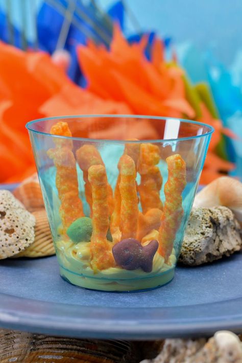 Vacation Bible School Snacks, Ocean Theme Snacks, Ocean Themed Food, Ocean Snacks, Bible School Snacks, Vbs Ocean Theme, Vbs Snacks, Ocean Vbs, Ocean Theme Crafts