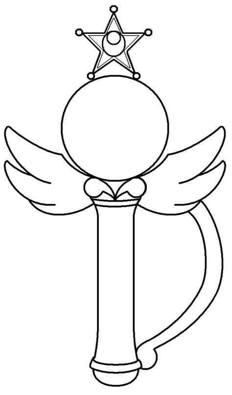 Sailor Moon Wings, Sailor Moon Wand Drawing, Sailor Moon Clipart, Sailor Moon Outline, Salior Moon Crystal, Sailor Moon Coloring Pages, A Png, Diy Crochet Bag, Sailor Senshi