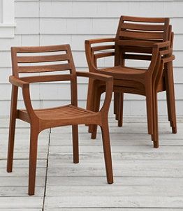 Outdoor Furniture | Home Goods at L.L.Bean Small Beach Cottage, Outdoor Chairs Diy, Newport House, Contemporary Cabin, Dinner Chair, Stackable Dining Chairs, Outdoor Furniture Chairs, Backyard Furniture, Best Outdoor Furniture