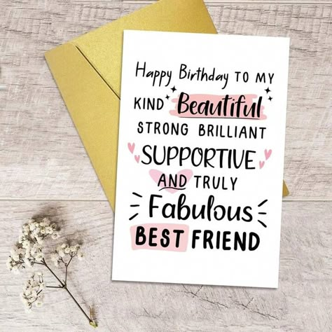 Happy B Day Bestie, Happy Birthday Bookmark, Birthday Card For Bestie Aesthetic, Birthday Card Ideas For Bestie, Bff Card Ideas, Bestie Card Ideas, Bff Birthday Card Ideas, Cute Birthday Cards For Best Friend, Diy Birthday Cards For Best Friend