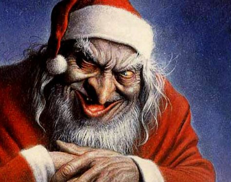 Evil santa Evil Santa, Heavy Metal Christmas, Scary Santa, Origin Of Christmas, Horror Christmas, Scary Christmas, Goth Christmas, Christmas Horror, Bad Santa