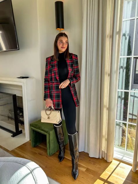 Tartan Plaid Blazer Outfit, Red Plaid Blazer Outfit Women, Red Tartan Blazer Outfit, Christmas Plaid Blazer Outfit, Plaid Vest Outfits For Women, Red Plaid Blazer Outfit, Tartan Blazer Outfit, Plaid Shoes Outfit, Christmas Blazer Outfit