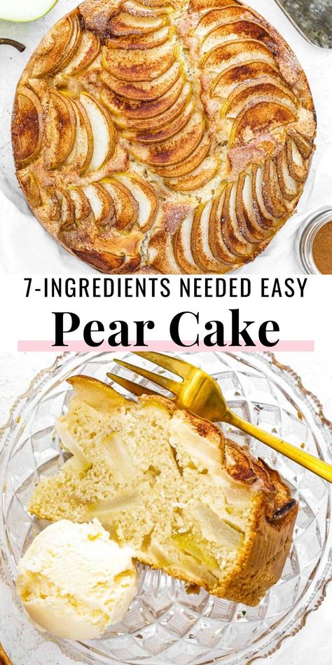 Pear Cake Recipes, Pear Dessert Recipes, Pear Dessert, Dessert Oreo, Pear Cake, Italian Pastries, Italian Cake, Pear Recipes, Desserts Vegan