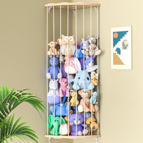 Amazon.com: Jtksfcl Stuffed Animal Storage Wood Corner Plush Toys Holder with Star Pattern, Length Adjustable Hanging Stuffed Animal Toy Organizer Shelf for Nursery Play Room Bedroom Kid Room : Baby Shelf For Nursery, Stuffed Animal Holder, Pet Organization, Toy Shelves, Toy Organizer, Organizer Shelf, Kids Room Furniture, Towel Organization, Organized Desk Drawers