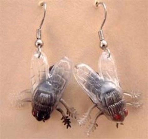 Funky Fly Flies Earrings Gothic Horror Fishing Bug Picnic Insect Costume Jewelry Insect Costume, Fly Earrings, Weird Jewelry, Earrings Gothic, Funky Earrings, Insect Jewelry, Gothic Horror, Funky Jewelry, Jewelry Inspo