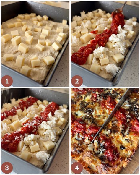 Detroit Style Pizza Recipe — salt n sprinkles Easy Detroit Style Pizza Recipe, Detroit Pizza Dough Crust Recipe, Detroit Deep Dish Pizza Recipe, Detroit Deep Dish Pizza, Detroit Style Pizza Dough, Detroit Pizza Recipe, Deep Dish Pizza Dough Recipe, Detroit Style Pizza Recipe, Deep Dish Pizza Dough