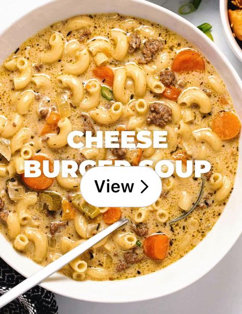 Lemon8 · CHEESE BURGER SOUP · @Bry Cheese Burger Macaroni Soup, Cheese Burger Soup, Cheese Burger Macaroni, Burger Soup, Tomatoe Soup, Cheeseburger Soup Crockpot, Burger In A Bowl, Mac And Cheese Burger, Macaroni Soup