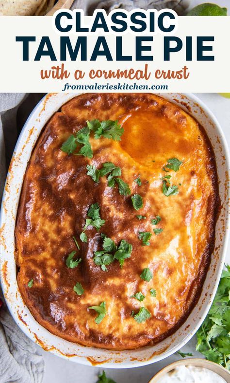 Tamales Pie Recipe, Tamale Pie Casserole, Beef Tamale Pie, Tamale Recipes, Mexican Casseroles, Cornmeal Crust, Dinner Mexican, Tamale Pie Recipe, Tamale Casserole