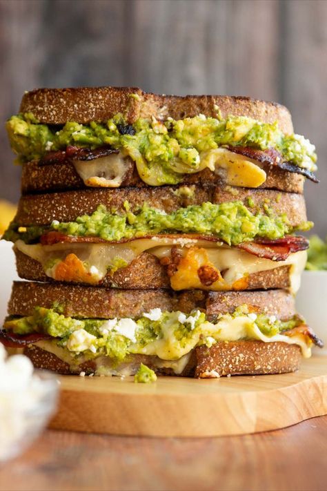 Guacamole Sandwich, Guacamole Grilled Cheese, Homemade Guac, Easy Grilled Cheese, Potato Bread, Grilled Sandwich, Types Of Cheese, Burgers Sandwiches, Delicious Sandwiches