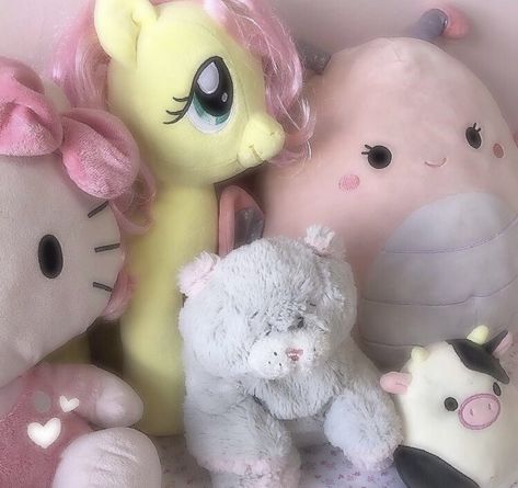 Fluttershy Cutecore, Fluttershy Plush, Mlp Plush, My Lil Pony, Kawaii Core, Mlp My Little Pony, Kawaii Aesthetic, Kid Core, Cute Stuffed Animals