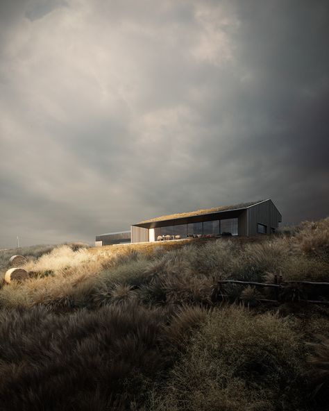 Blender House Design, Artistic Render, Dream Visual, House Render, Architectural Render, Yellow Hills, Architecture Render, Landscape And Urbanism Architecture, Architecture Artists