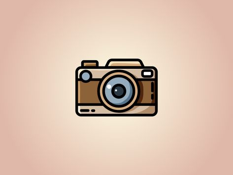 Retro Camera Illustration, Camera Painting, Camera Illustration, Simple Camera, Camera Drawing, Painted Rocks Kids, Retro Camera, Old Camera, Simple Illustration