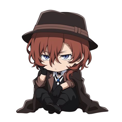 Chuuya Sticker, Bsd Drawing, Chuuya Nakahara Icons, Chuuya Chibi, Bsd Chibi, Dog Doctor, Bungou Stray Dogs Chuya, Nakahara Chuuya, Chibi Wallpaper