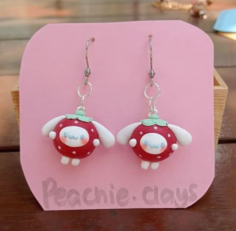 Clay Diy Projects, Polymer Clay Jewelry Diy, Kawaii Jewelry, Cute Polymer Clay, Kawaii Accessories, Cute Clay, Clay Jewelry Diy, Clay Design, Funky Jewelry