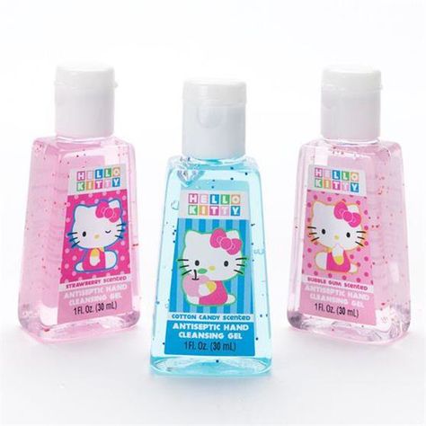 Hello Kitty Mini Hand Sanitizer 3-Pack with Cosmetic Case Hello Kitty Lotion, Hello Kitty Hand Sanitizer, Hello Kitty Hand Cream, Hello Kitty Lip Smacker, Christmas Present List, Hello Kitty Eraser, Cute Animal Names, Sanrio Bag, Mini Cafe