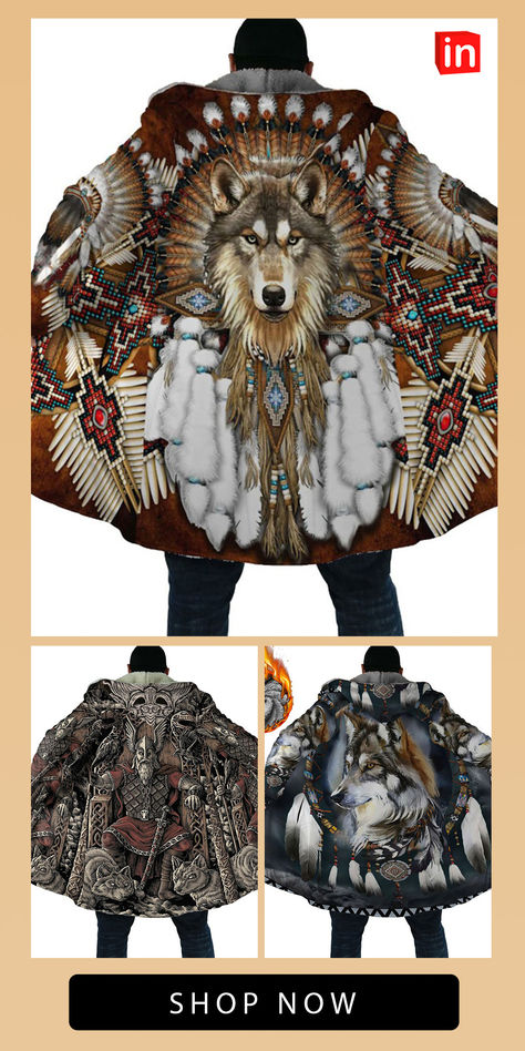 Wolf Native American Mens 3D Shirt For Winter | Black Fleece | Men'S Coat Sports & Outdoor Daily Wear Warm Breathable Zipper Pocket Fall Bandana Print Streetwear Ethnic Style Hoodie Long Regular Native American Jackets, Native American Men, 3d Shirt, Style Hoodie, Shirtless Men, Bandana Print, Black Fleece, Ethnic Style, Long Hoodie