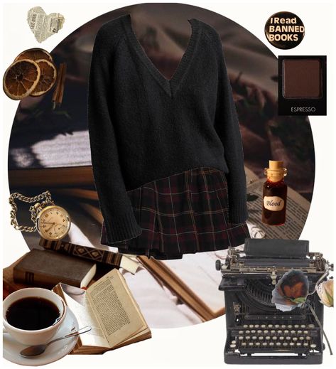 Writer Clothes Aesthetic, Writer Aesthetic Outfit, Writer Outfits Aesthetic, Writer Outfits, Writer Academia Aesthetic, Writer Clothes, Writer Academia, Brown Png, Writer Aesthetic