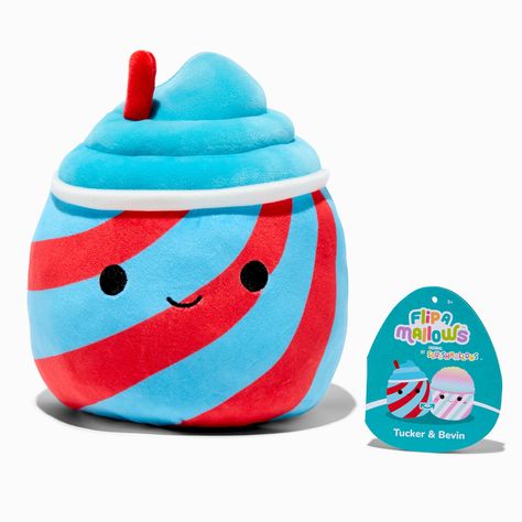 Claire's Squishmallows™ Flip-A-Mallows 8" Tucker & Bevin Plush Toy Squish Mellow Stuff, Squish Mellows Big, Soft Toys Aesthetic, Squishy Plushies, Cute Toys For Kids, Rare Squishmallows, Toys For Teens, Squishmallows Collection, Food Plush